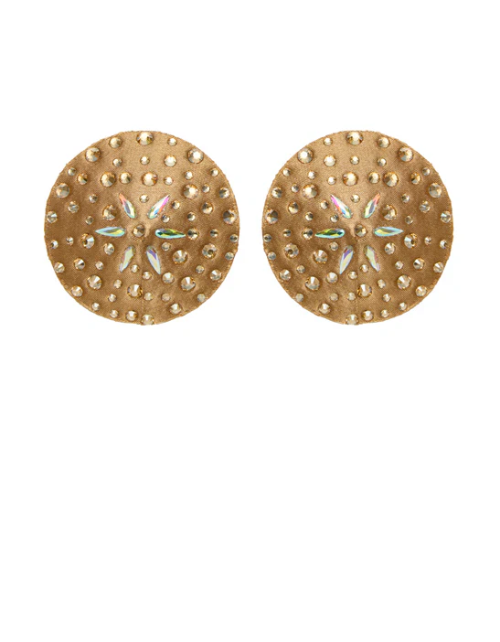 Diamante Satin Classic Pastie - Bronze - Image 3