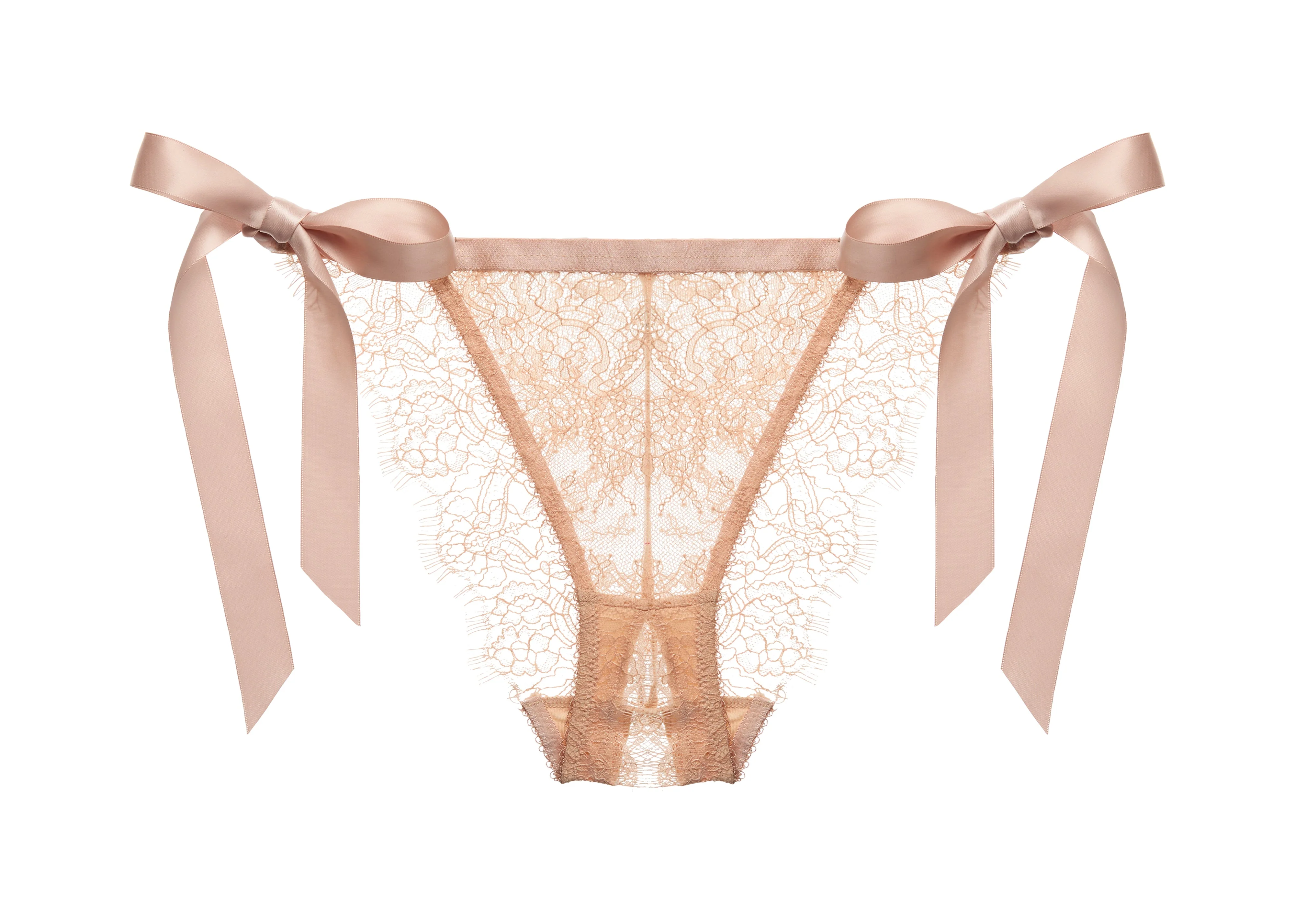 Fantacist Open Knicker Tie Side - Vintage Peach - Image 4
