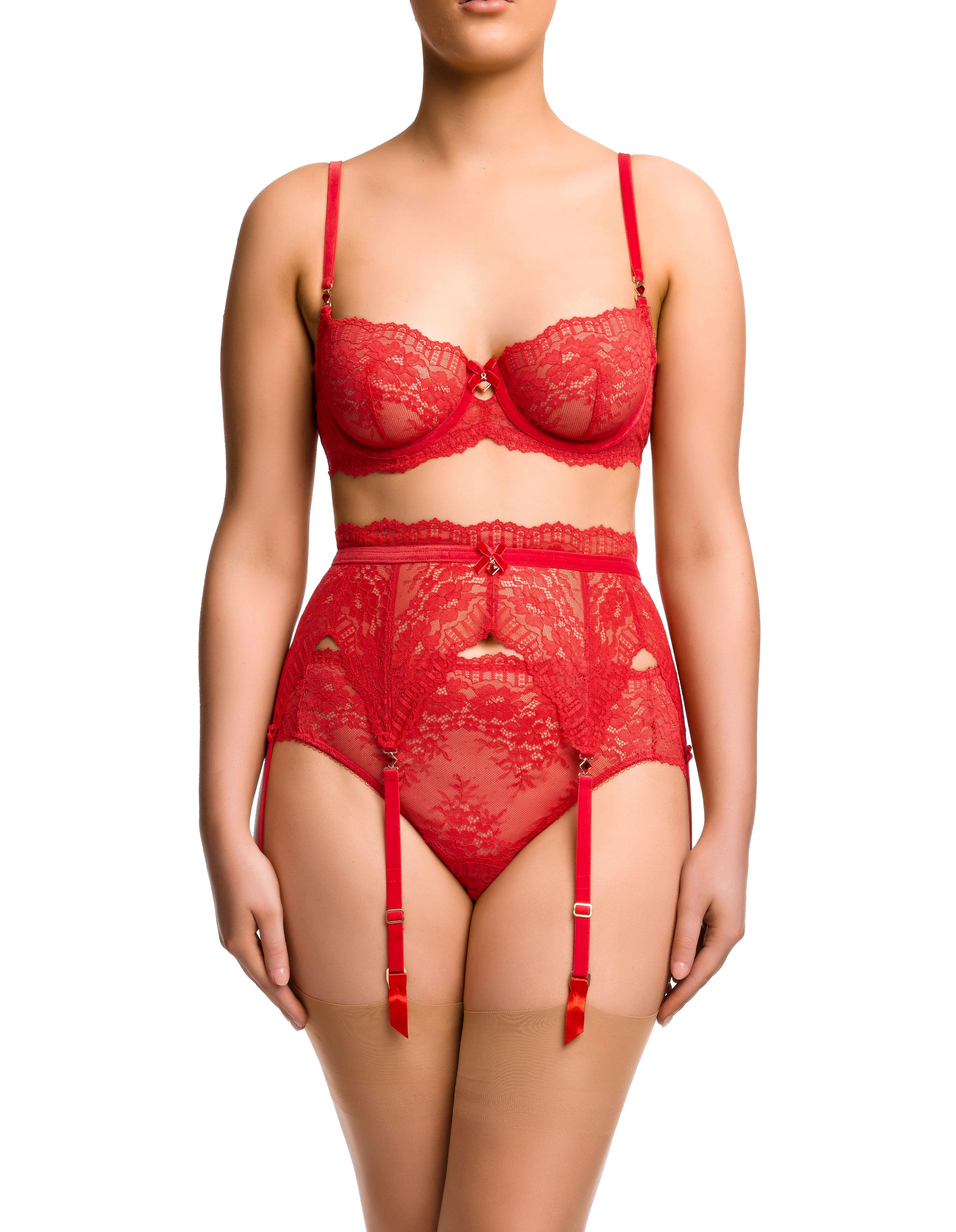 Floradora Suspender - Flame - Image 3