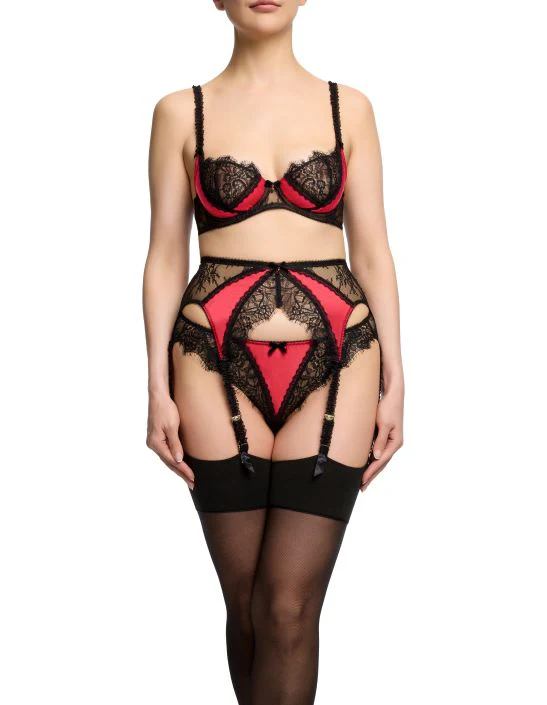 Glamcatcher Bra - Black/Runway Red - Image 3