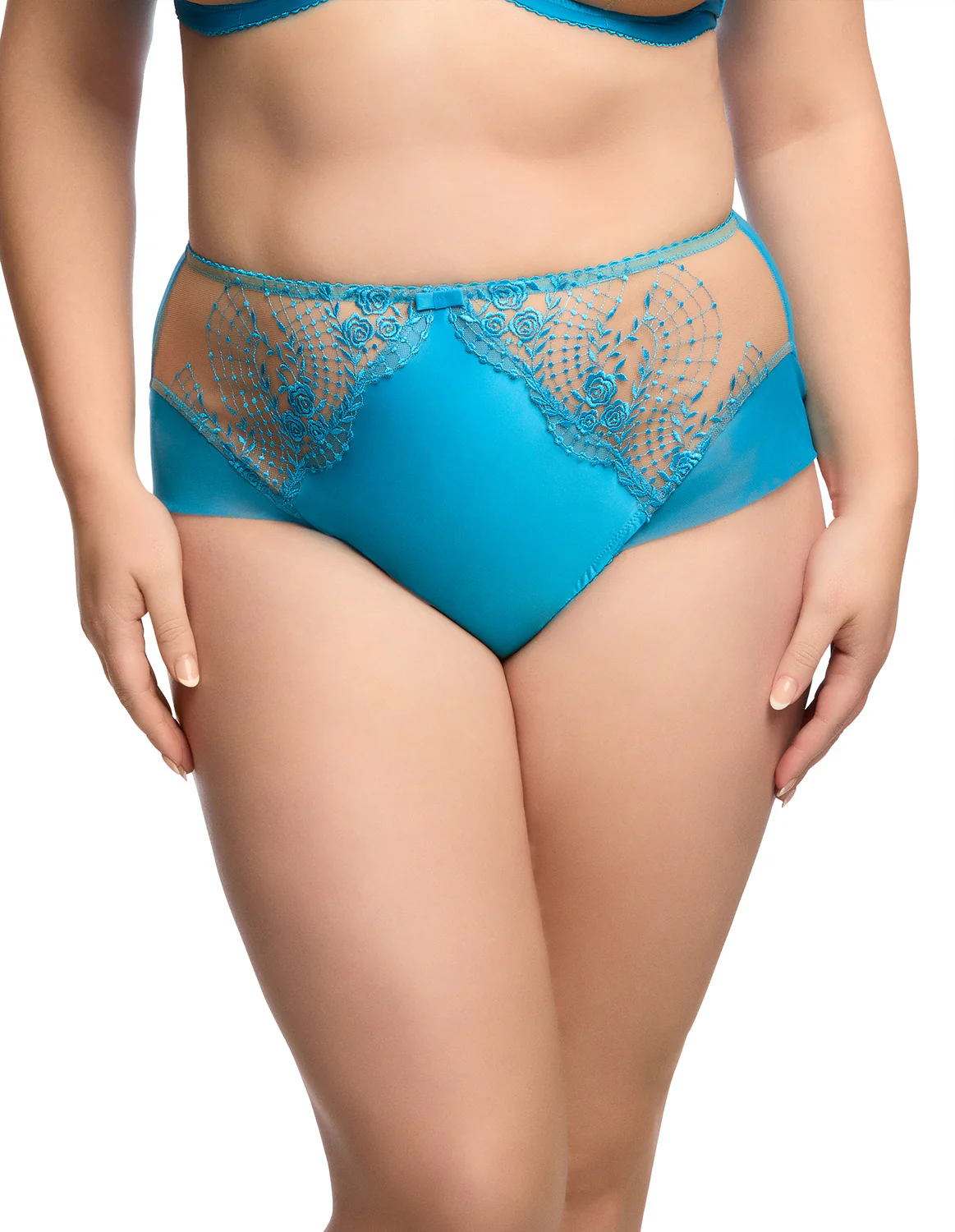 Julie's Roses High Waist Brief- Butterfly Blue