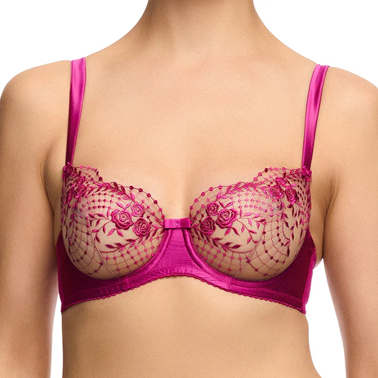 Julie's Roses Underwire Bra - Rubine