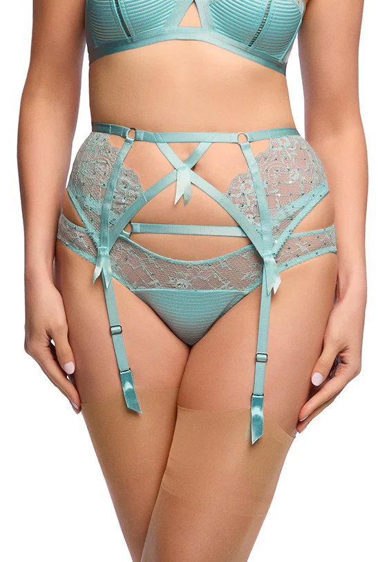 Madame X Suspender - Powder Blue