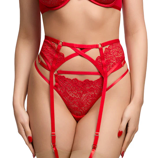 Madame XXX Suspender - Flame