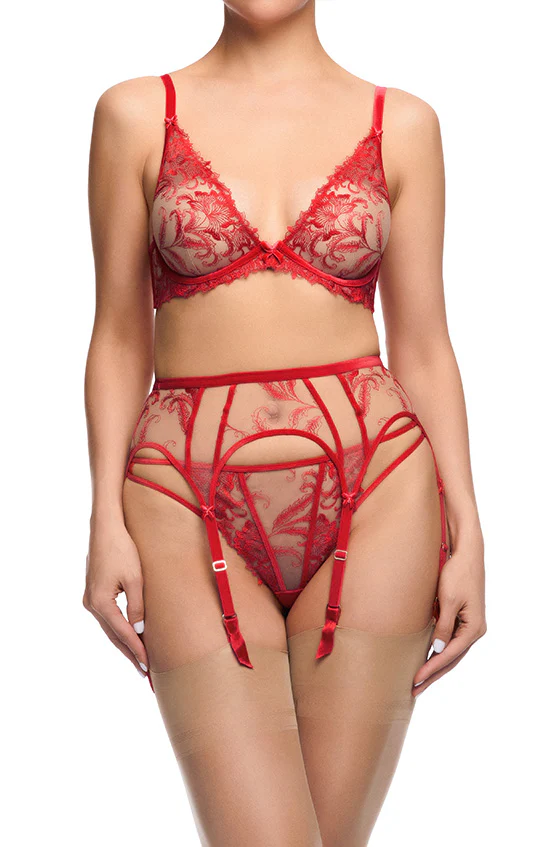 Nocturnelle Longline Bra - Flame - Image 3