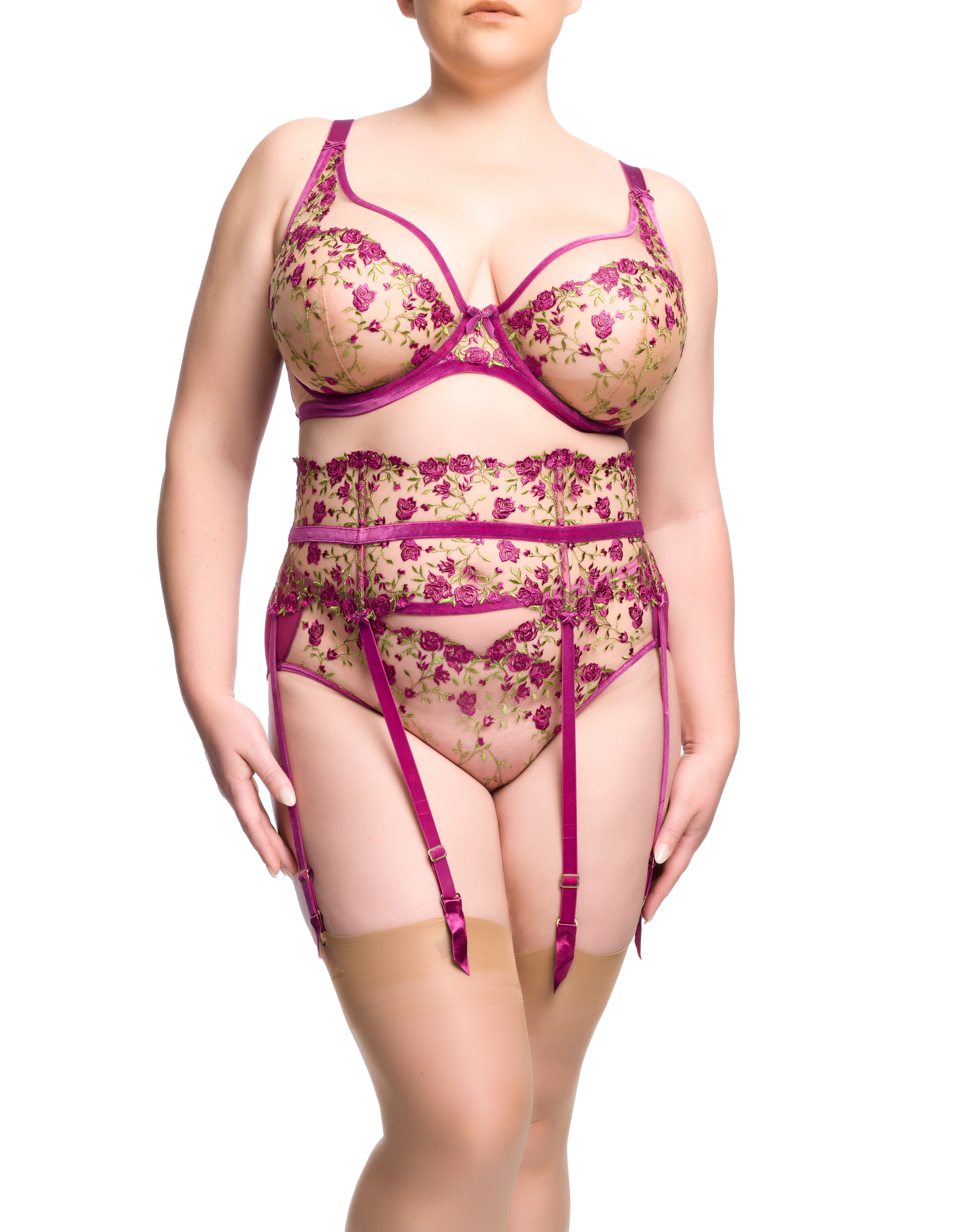 Rosewyn Hi Cut Brief - Pinot Noir - Image 3