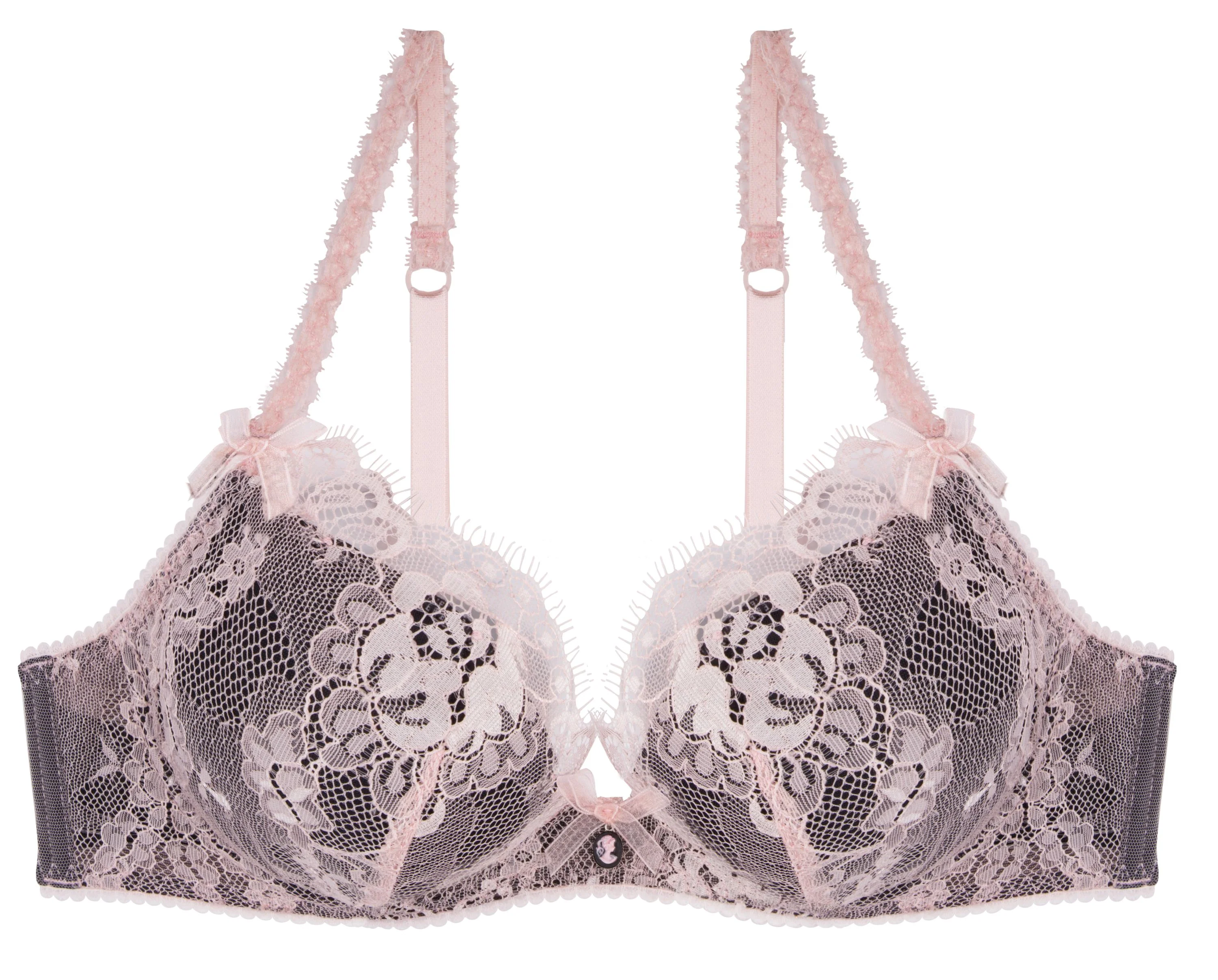 Savoir Faire Full Figure Bra - Seashell/Black