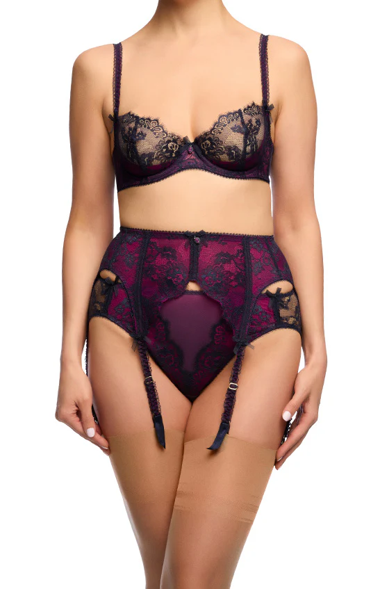 Savoir Faire Underwire Bra - Navy - Image 3