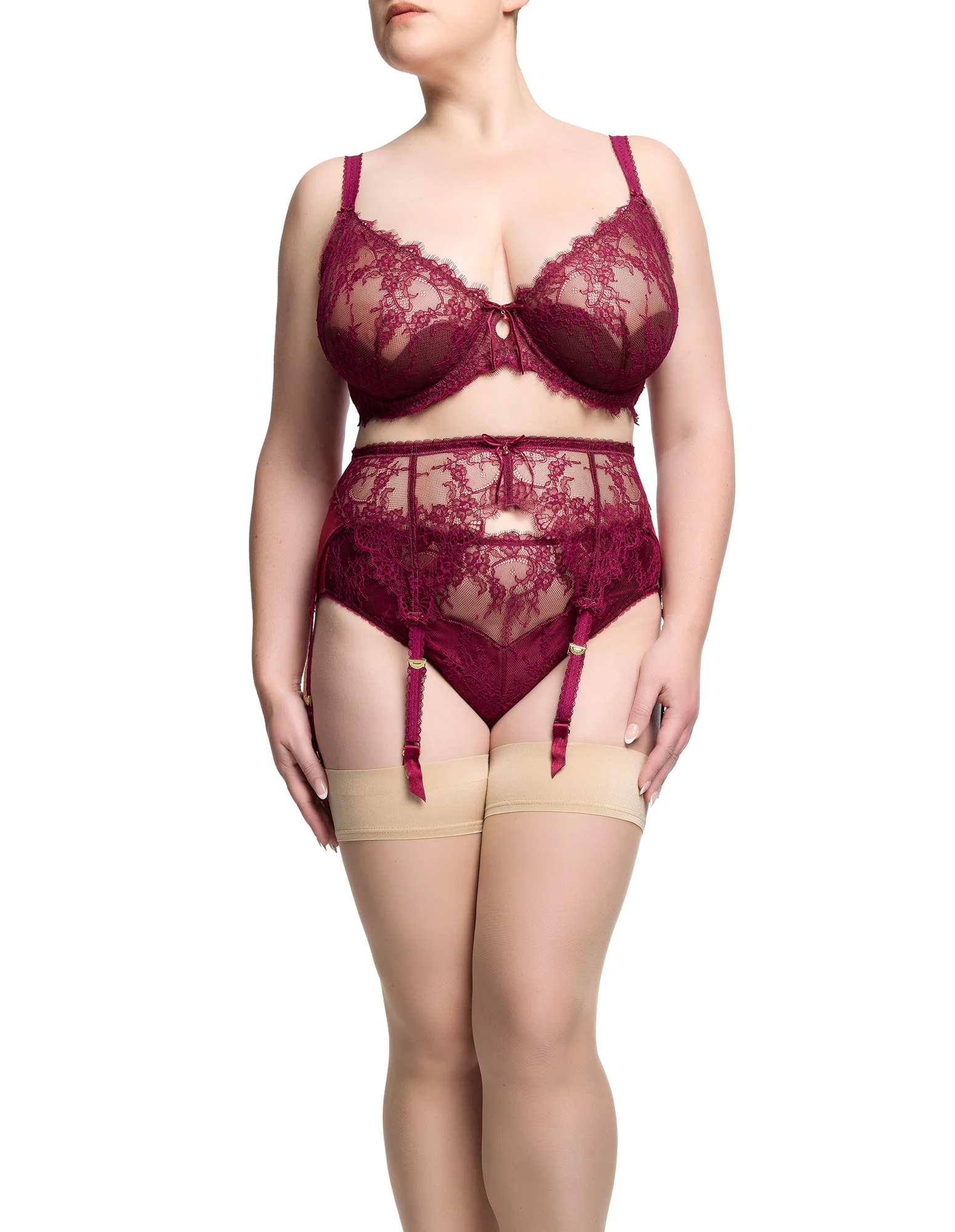 Zsa Zsa Hi Cut Brief - Mulberry - Image 3